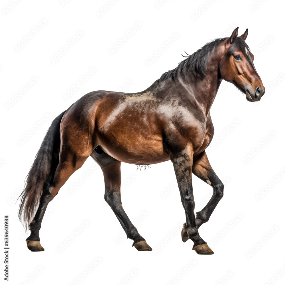 Cheval Trotteur Français, étalon pour les courses de trot en France avec transparence, sans background Cheval Trotteur Français, étalon pour les courses de trot en France avec transparence, sans background