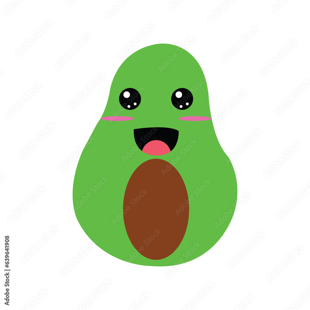 Fototapeta premium Cute Fruit Avocado