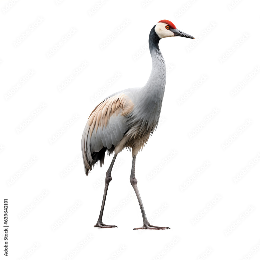 Grue cendrée (Common crane) avec transparence, sans background Grue cendrée (Common crane) avec transparence, sans background