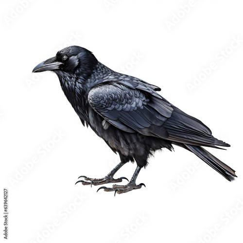 Grand Corbeau - Corvus corax avec transparence, sans background