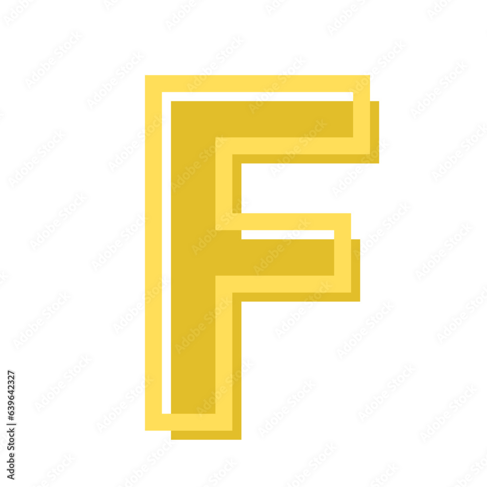 Alphabet ABC  Letters Gold