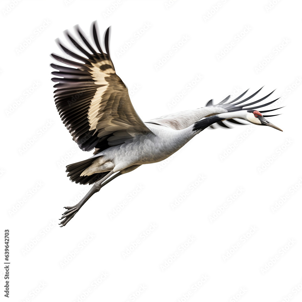 Fototapeta premium Grue cendrée (Grus grus) avec transparence, sans background