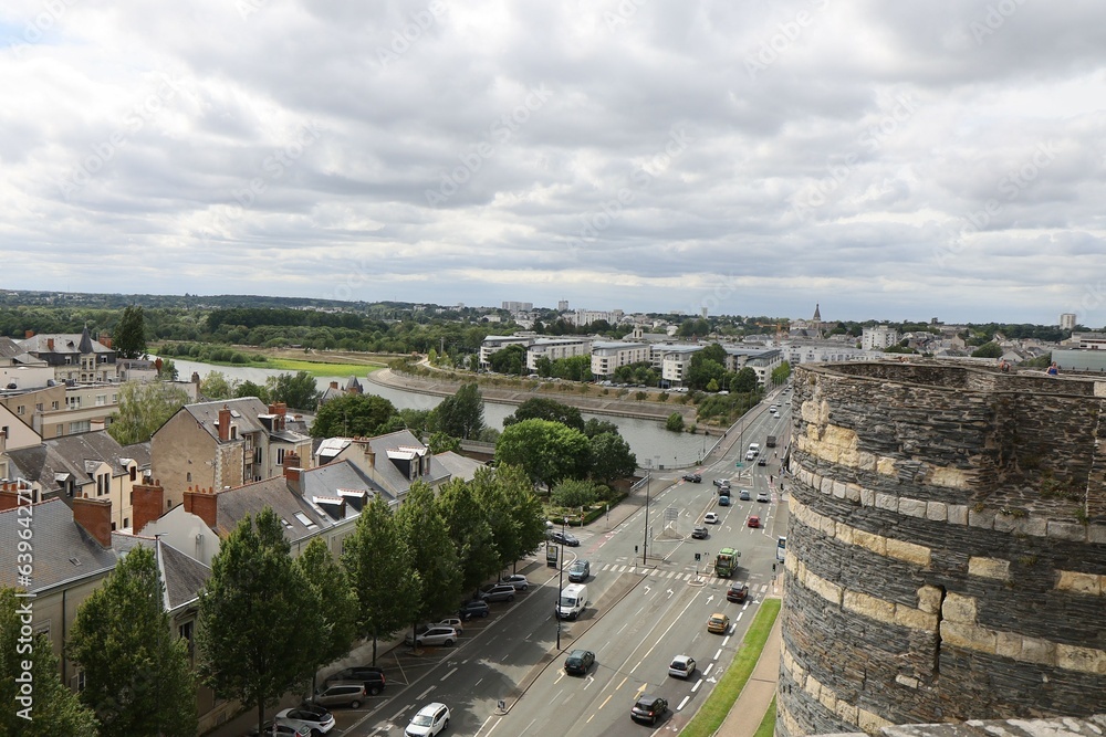 Vue d'ensemble de la ville, ville de Angers, département du Maine et Loire, France