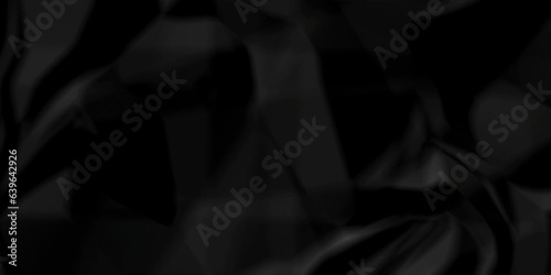Dark crumple black paper wrinkled poster template ,blank glued creased paper texture background. black paper crumled backdrop background. used for cardboard and clarkboard.