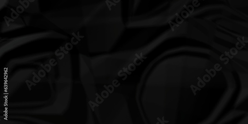 Dark crumple black paper wrinkled poster template ,blank glued creased paper texture background. black paper crumled backdrop background. used for cardboard and clarkboard.