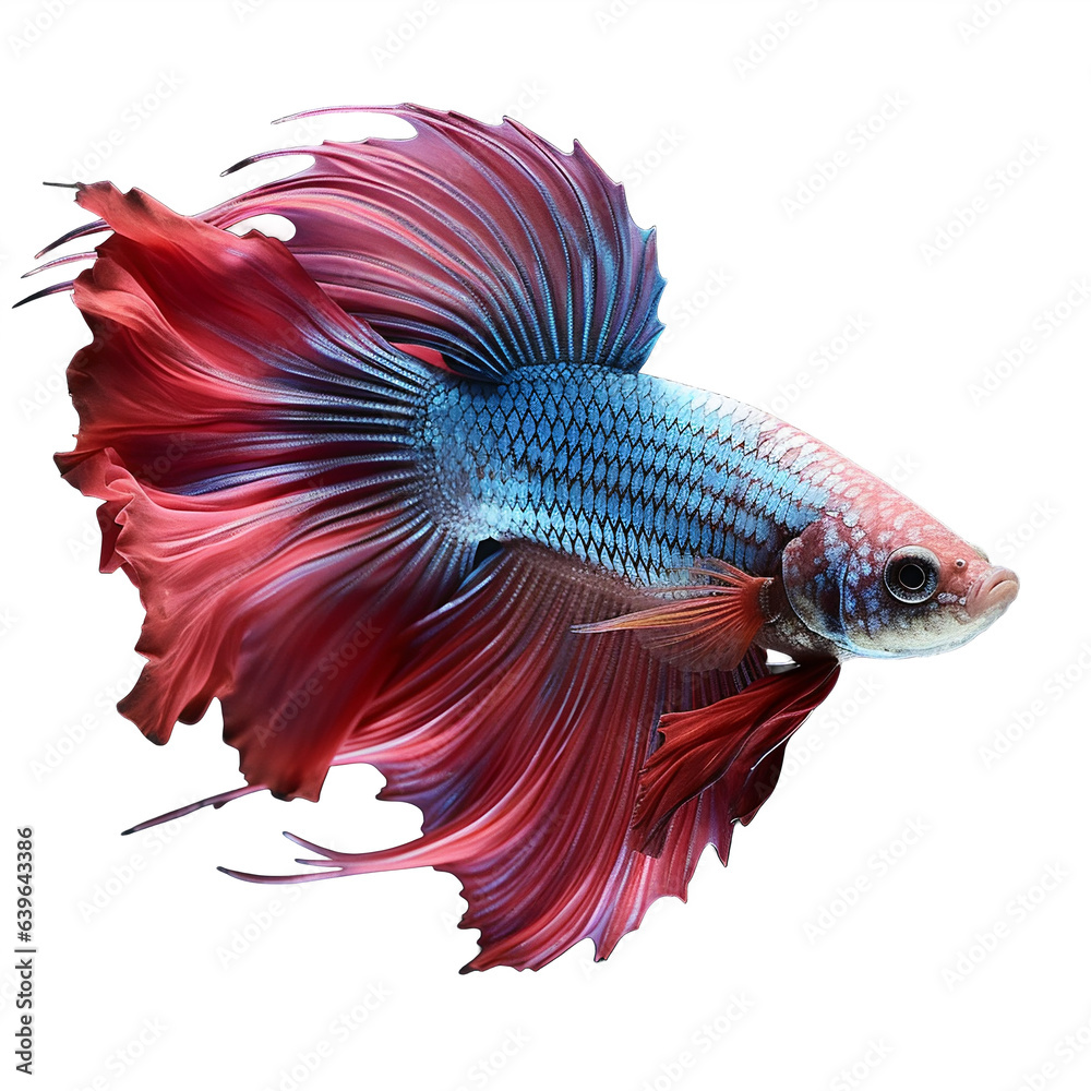 Betta splenden ou combattant avec transparence, poisson sans background Betta splenden ou combattant avec transparence, poisson sans background