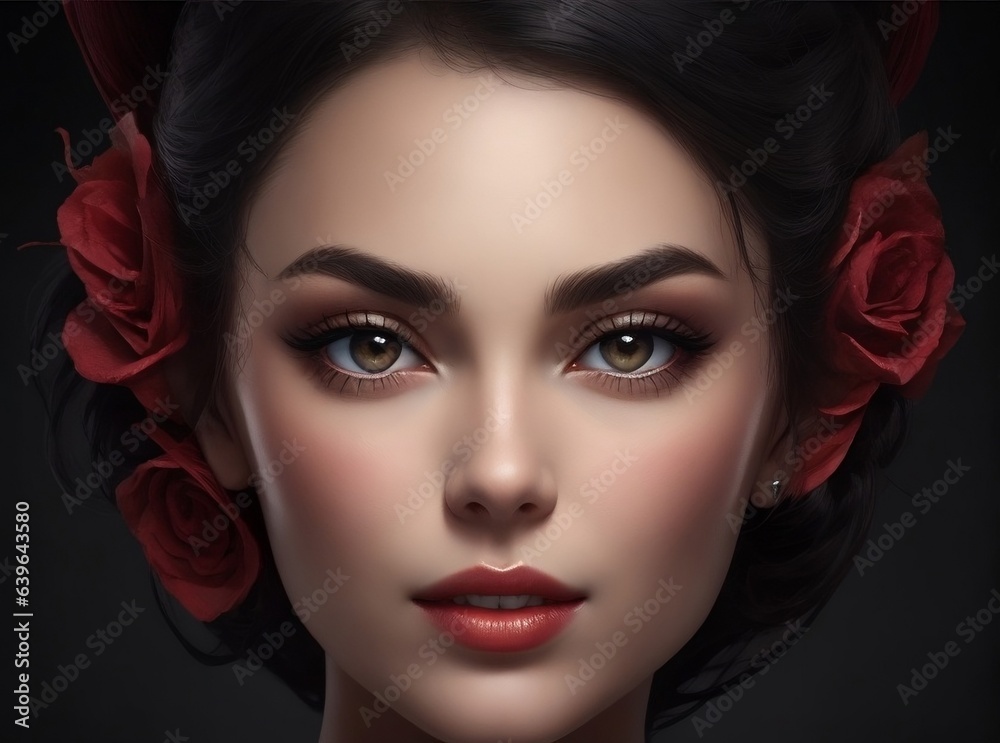 Glamorous makeup beautiful woman Glamorous makeup beautiful woman