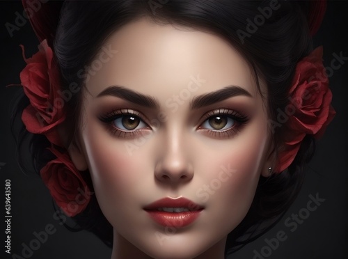 Glamorous makeup  beautiful woman
