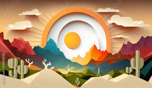 Nature landscape with mount...