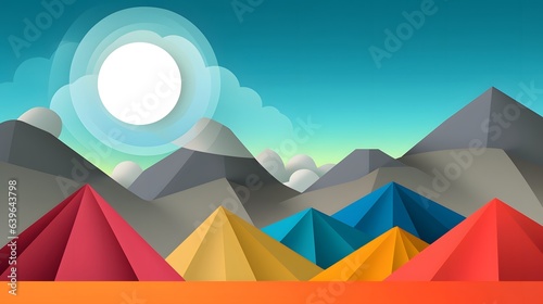Nature landscape with mount...