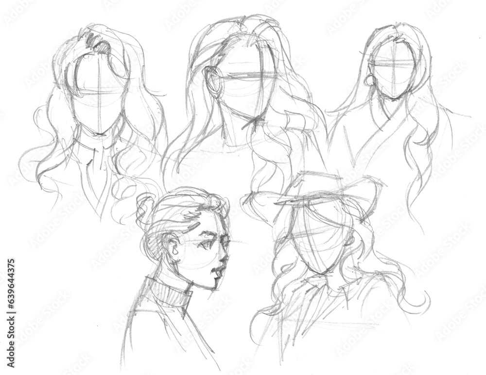 illustration of a woman face pencil drawing for card decoration illustration illustration of a woman face pencil drawing for card decoration illustration