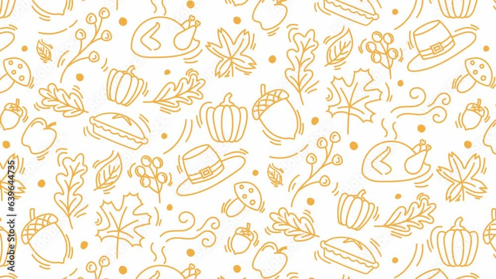 autumn fall season animation background repeat seamless pattern looping