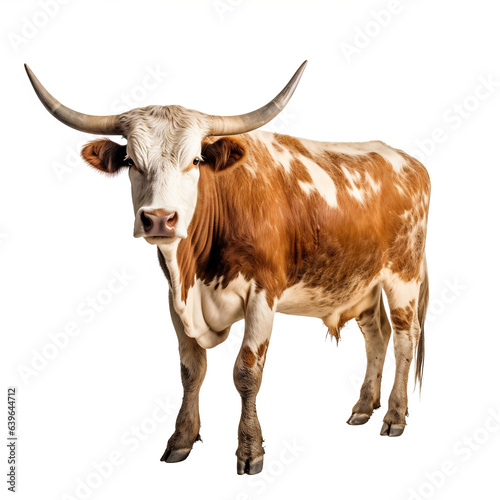 Vache Texas Longhorn avec transparence  sans background