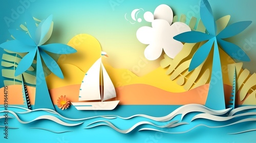 Illustration of ocean ship ...