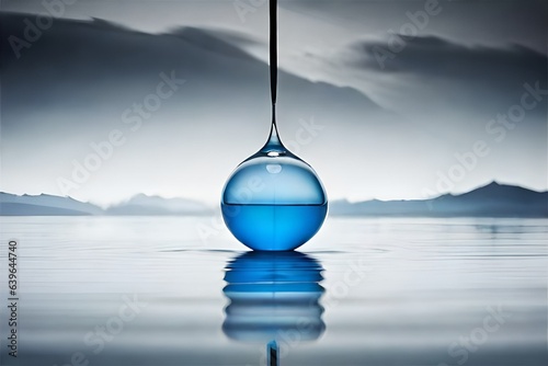 crystal ball in water