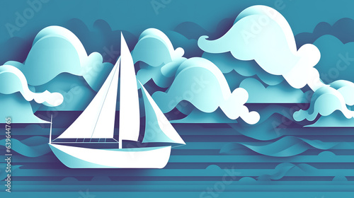 Illustration of ocean ship ...