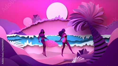 Romantic Illustration of oc...