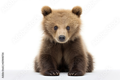 cute little bear isolated on white background