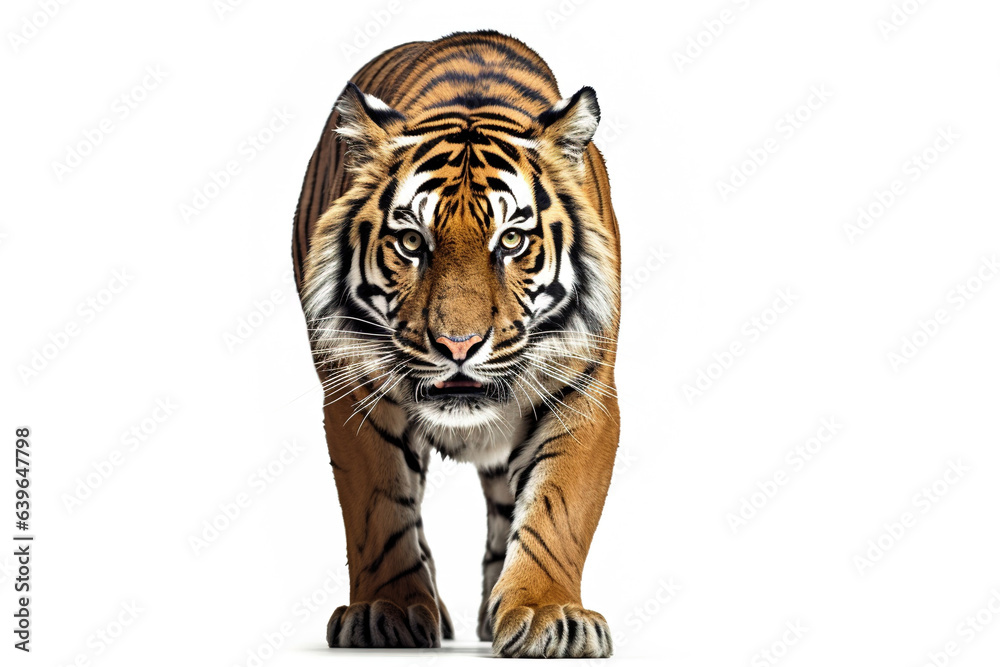 Obraz premium Fierce Royal Tiger isolated on white background