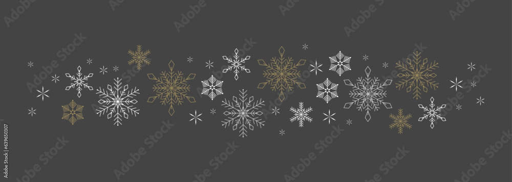 snowflakes_decorative vector red_elements banner ornaments