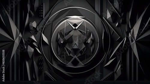Black dark Paper cut art, f...
