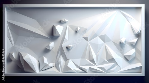 White Paper cut art, folded...