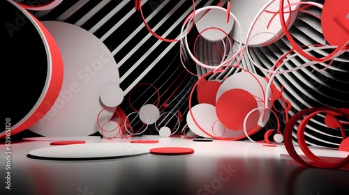 Red Paper cut art, folded g...