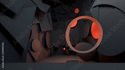 Red Paper cut art, folded g...