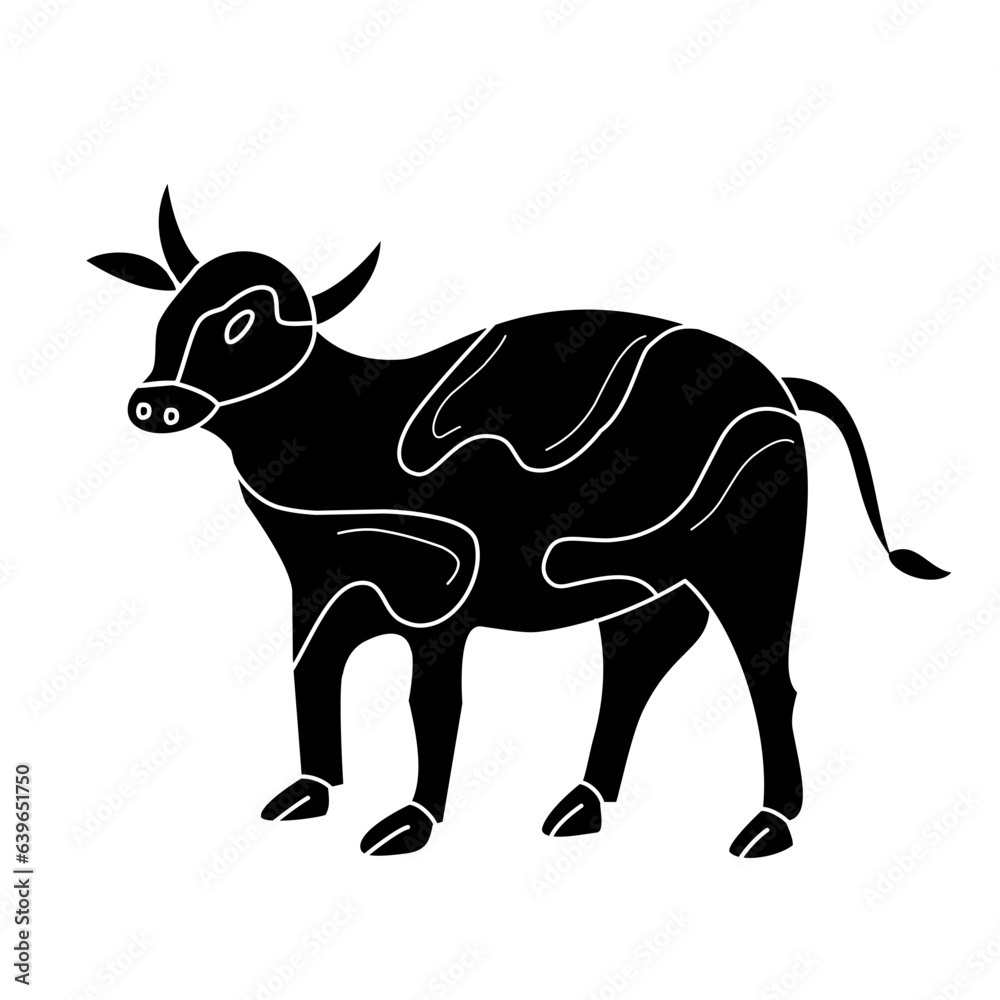 cow silhouette icon cow silhouette icon