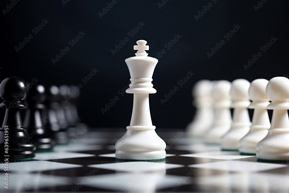 Chess pieces on black background Chess pieces on black background