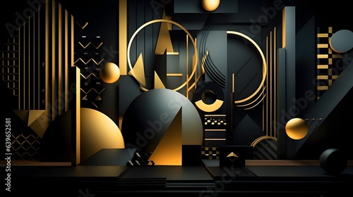 Golden Paper cut art, folde...