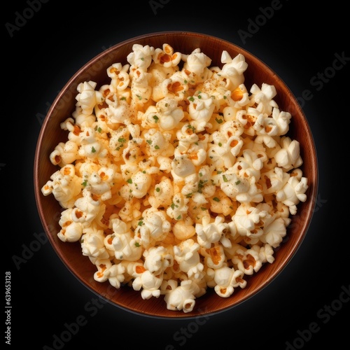 pop corn on brown bowl delicious  