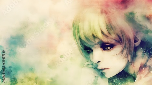 Illustration in a watercolo...