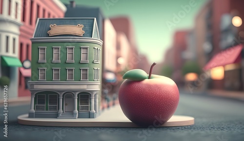 City in big apple concept, ...