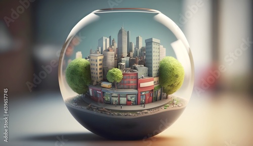 City in big apple concept, ...