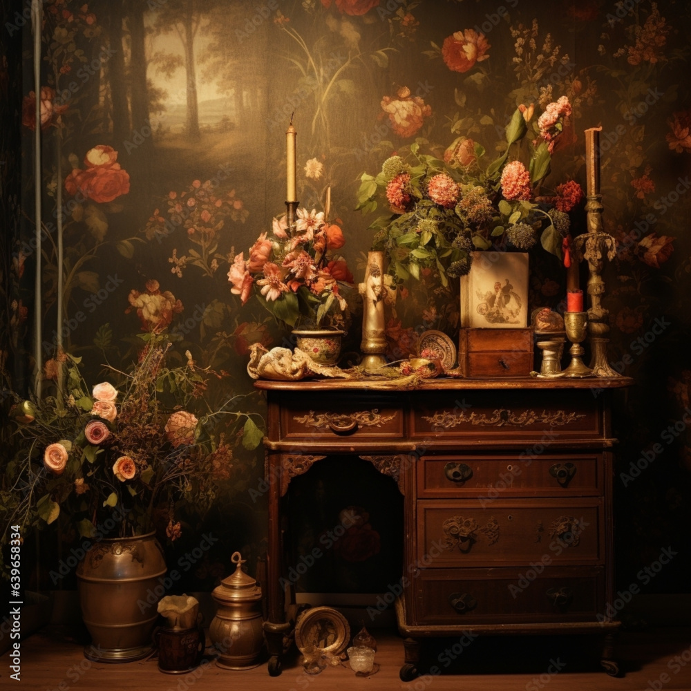 Obraz premium christmas still life with candle