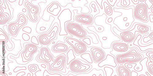 Topographic map background concept. Abstract topographic contours map background, Topography map background. Vector geographic contour map.