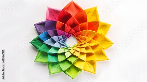 Colorful flower in paper cu...