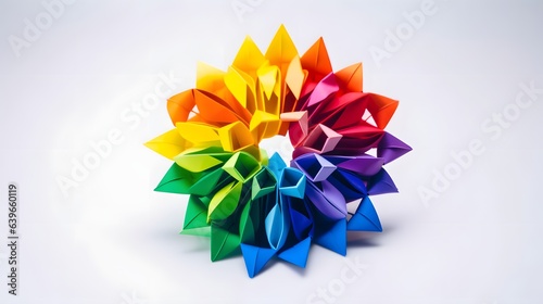 Colorful flower in paper cu...