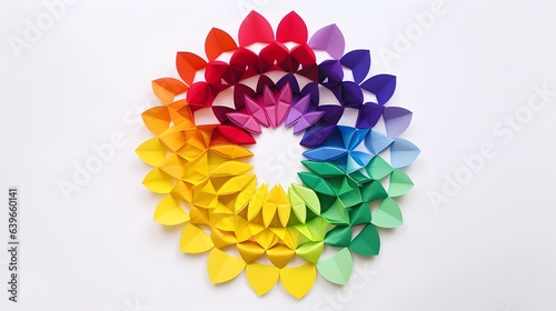 Colorful flower in paper cu...