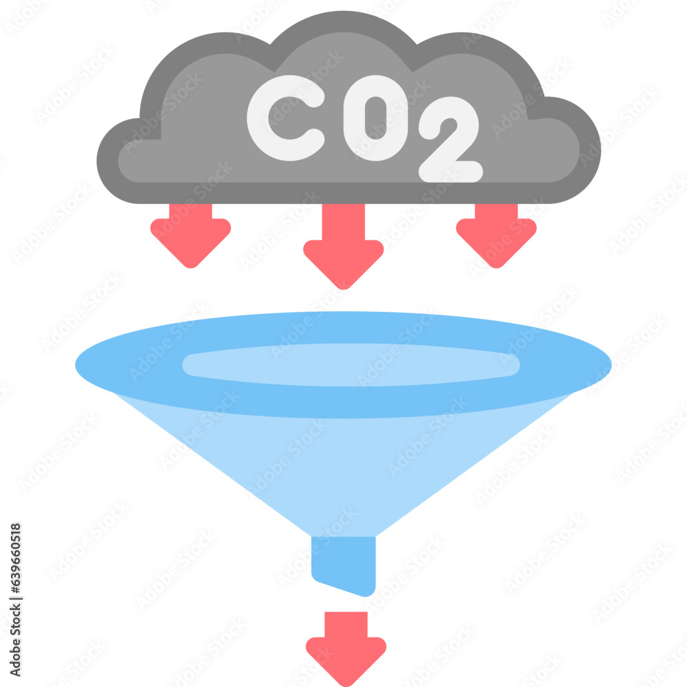decarbonization flat style icons decarbonization flat style icons