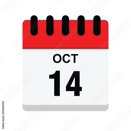 14 october icon with white background