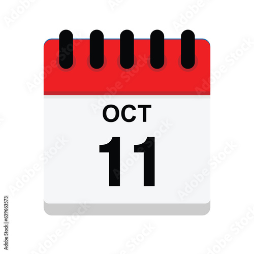 11 october icon with white background