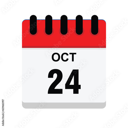 24 october icon with white background