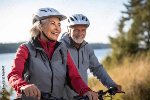 Exploring the Outdoors: Elderly Couple's Bike Adventure