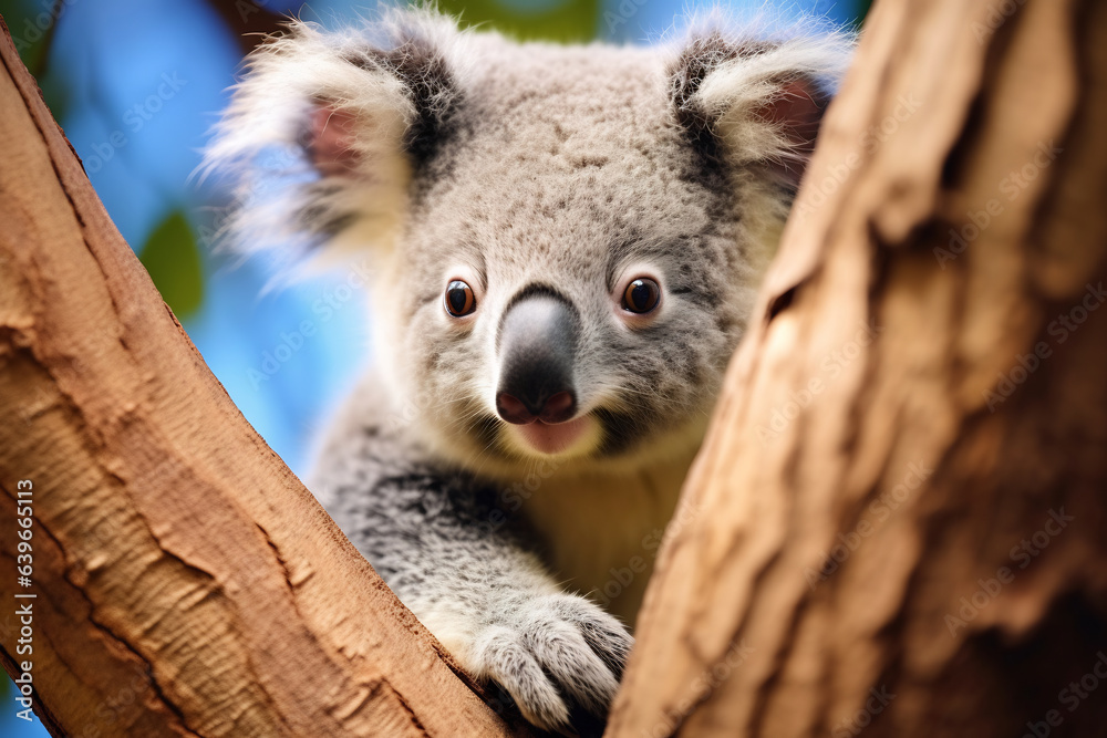 View of cute koala in nature