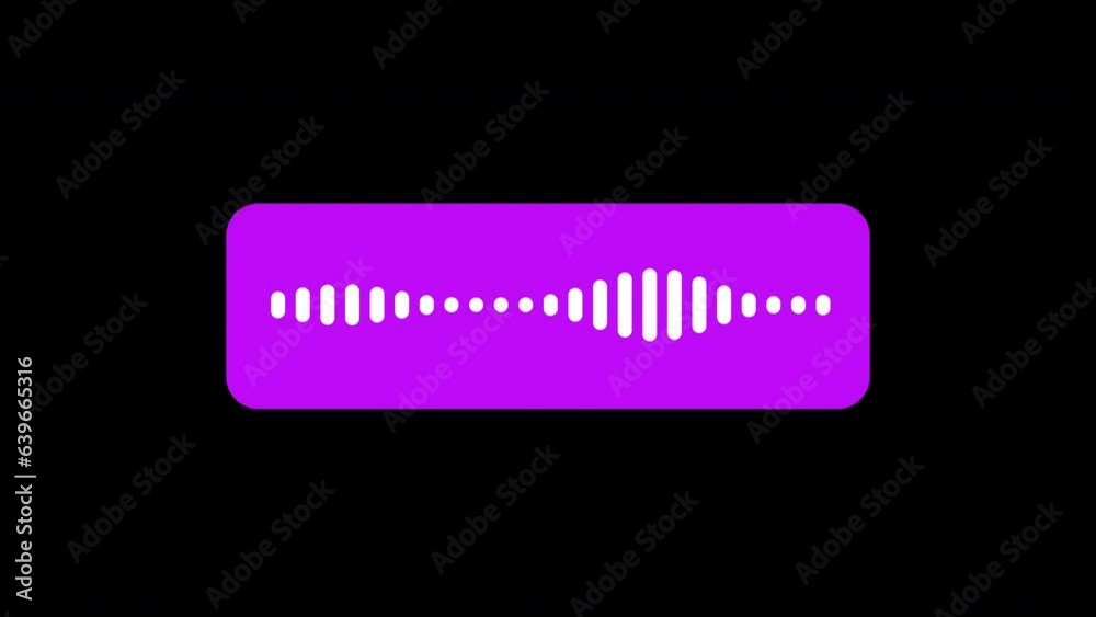 Equalizer with motion from singing and other audio signals. Motion element of music entertainment concept. Compact size, white and violet colors, 4k resolution, black background Equalizer with motion from singing and other audio signals. Motion element of music entertainment concept. Compact size, white and violet colors, 4k resolution, black background