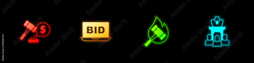 Set Auction hammer price, Online auction, and jewelry sale icon. Vector Set Auction hammer price, Online auction, and jewelry sale icon. Vector