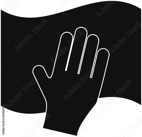 wiping symbol vector with towel