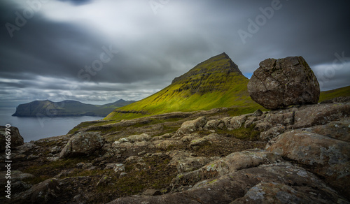 Vagar from Sornfelli, Faroe Islands photo